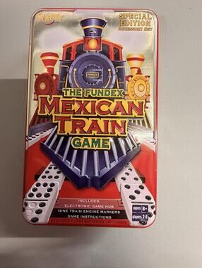 The Fundex Mexican Train Game Special Edition Domino Game in Tin